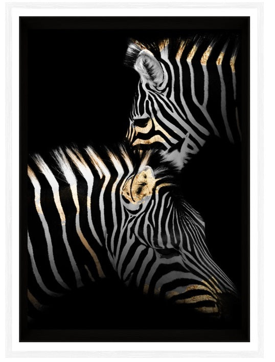 Golden Zebras Wall Art