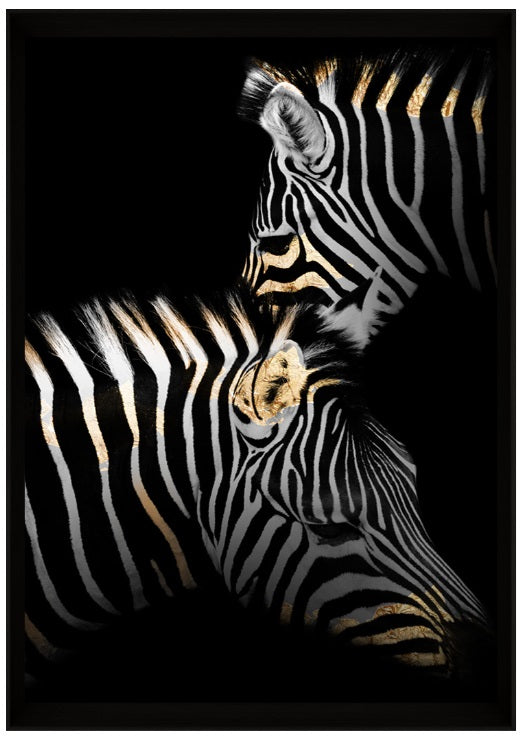 Golden Zebras Wall Art