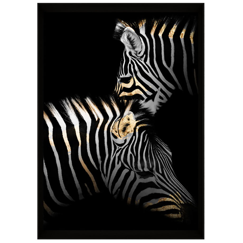 Golden Zebras Wall Art