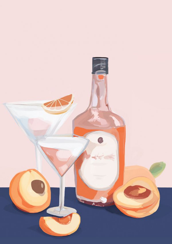 Orange Cocktail Wall Art