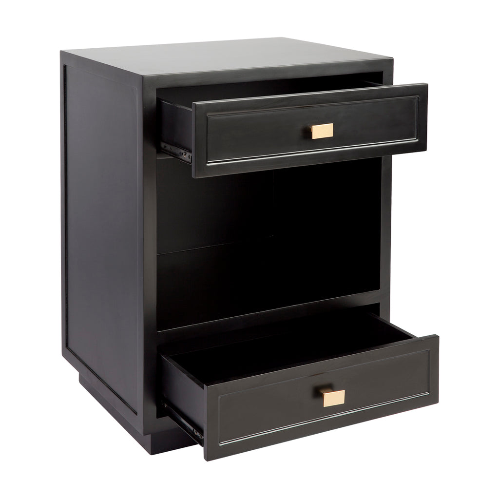 Berlin Black Bedside Table