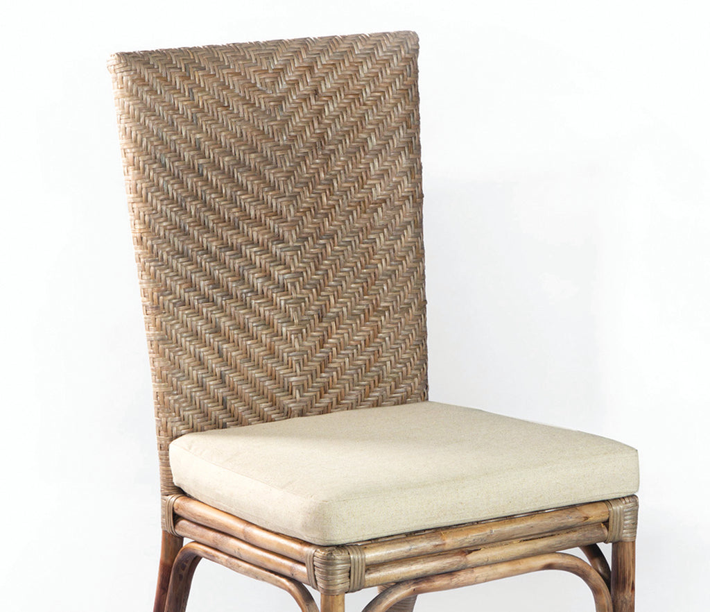 Adeline Rattan Dining Chair - Mud Grey