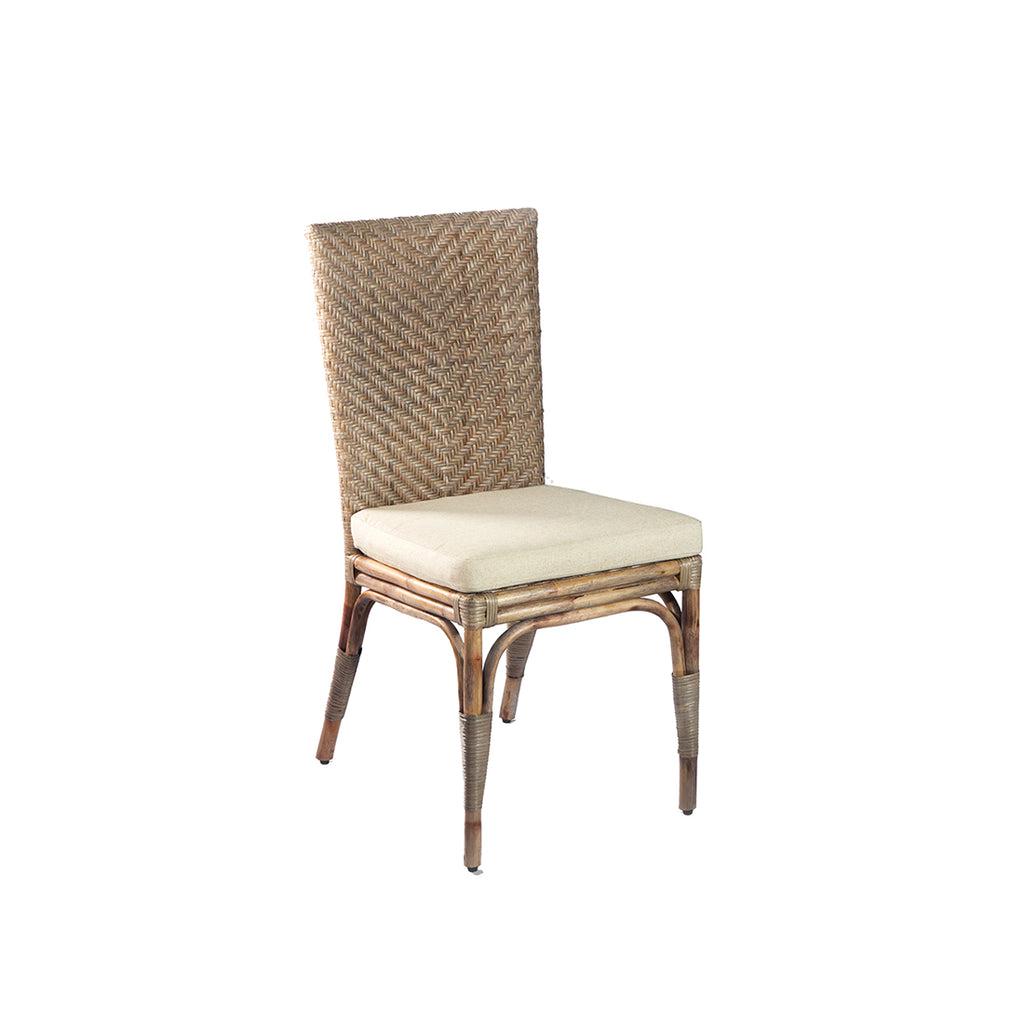 Adeline Rattan Dining Chair - Mud Grey