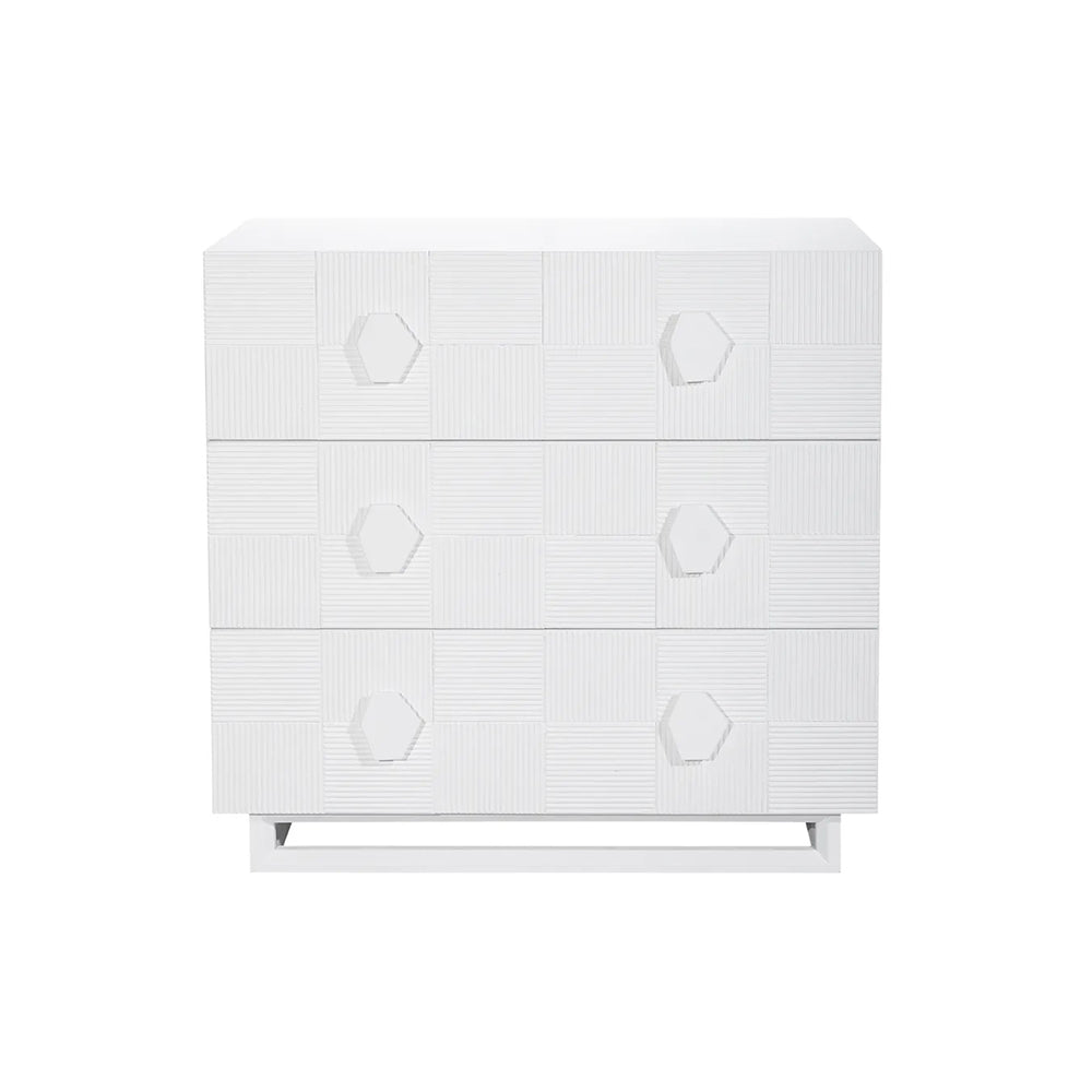 Alton 3 Drawer Chest - White