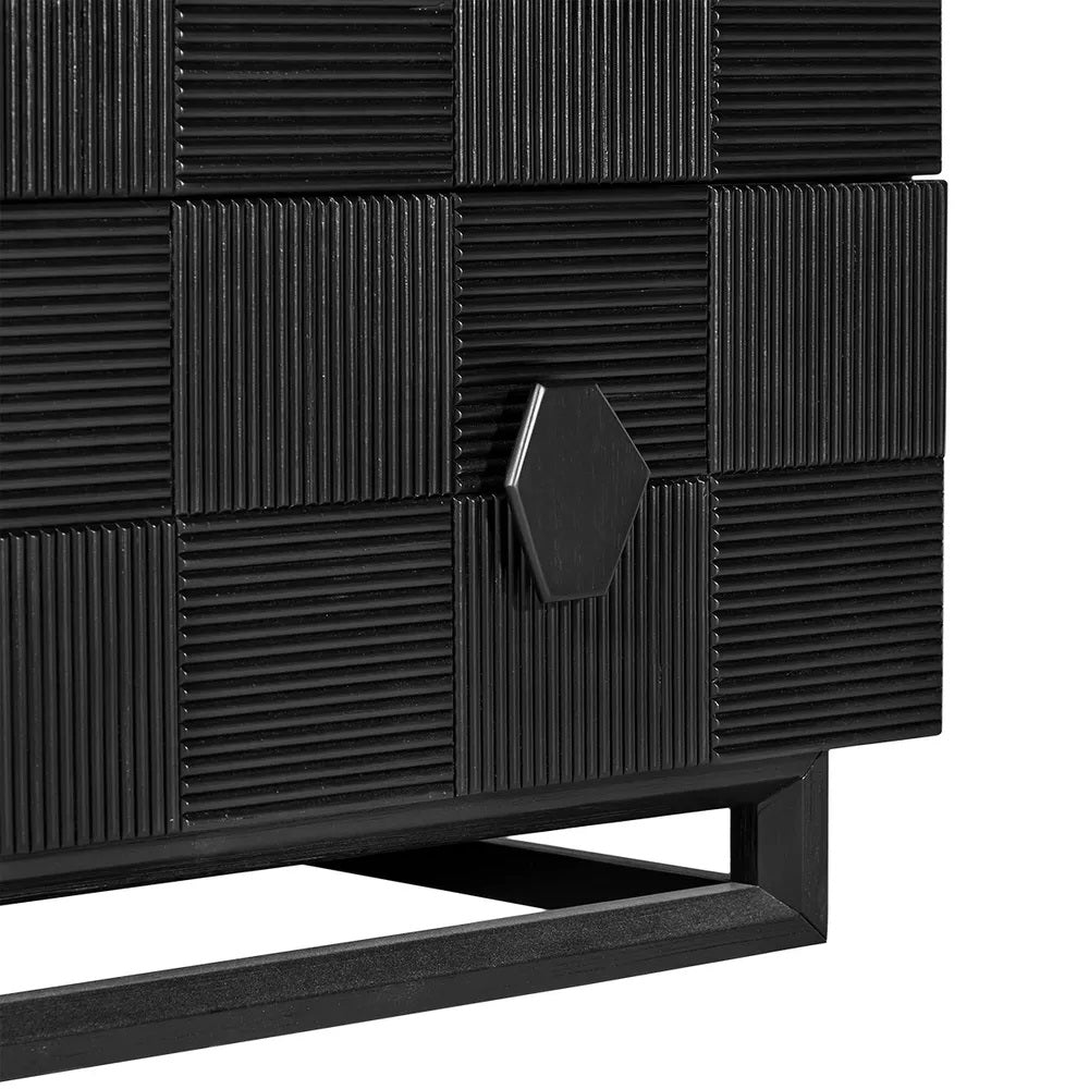 Alton 3 Drawer Chest - Black Zoom