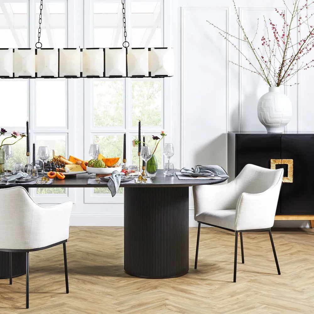 Amalfi Oval Dining Table - 2.4m Black