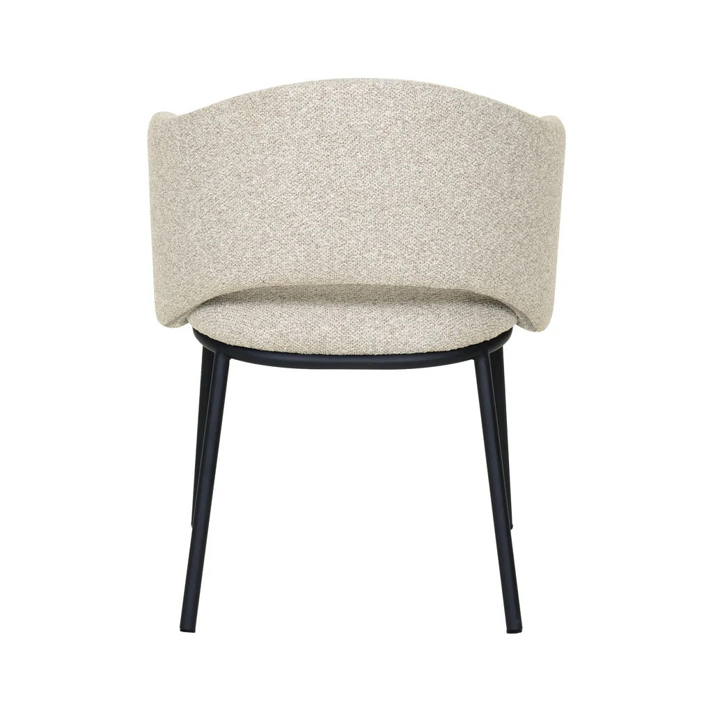 Amelia Black Dining Chair - Clay Grey