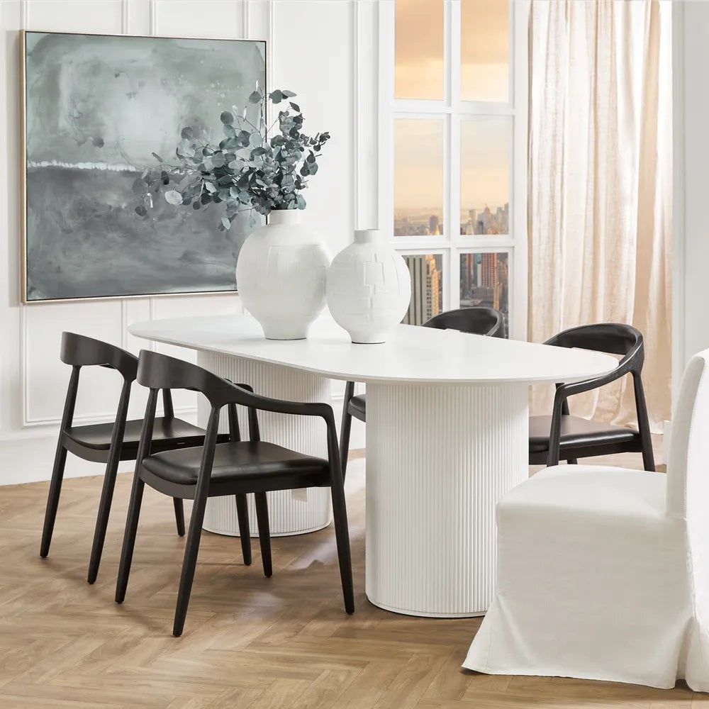 Amalfi Oval Dining Table - 2.4m White