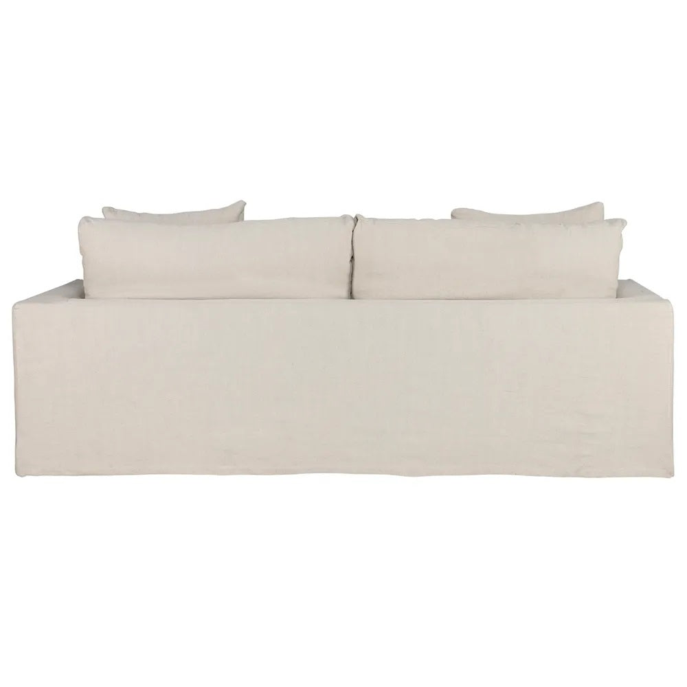 Bungalow 3 Seater Slip Cover Sofa - Natural Linen