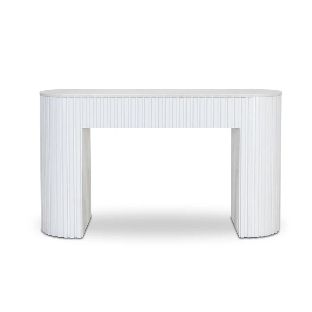 Como Marble Console Table - White