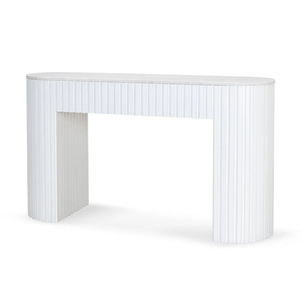 Como Marble Console Table - White