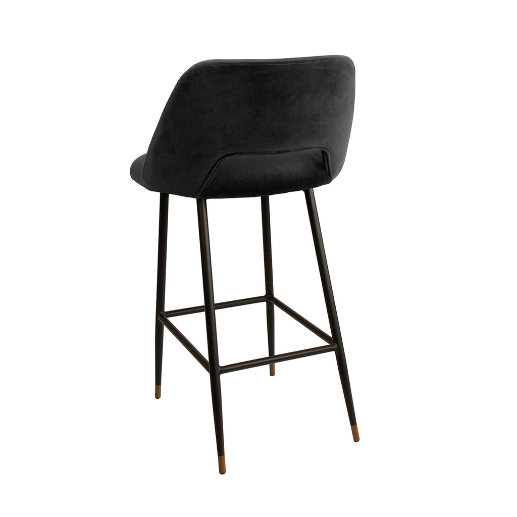 Capri Bar Stool - Black Velvet