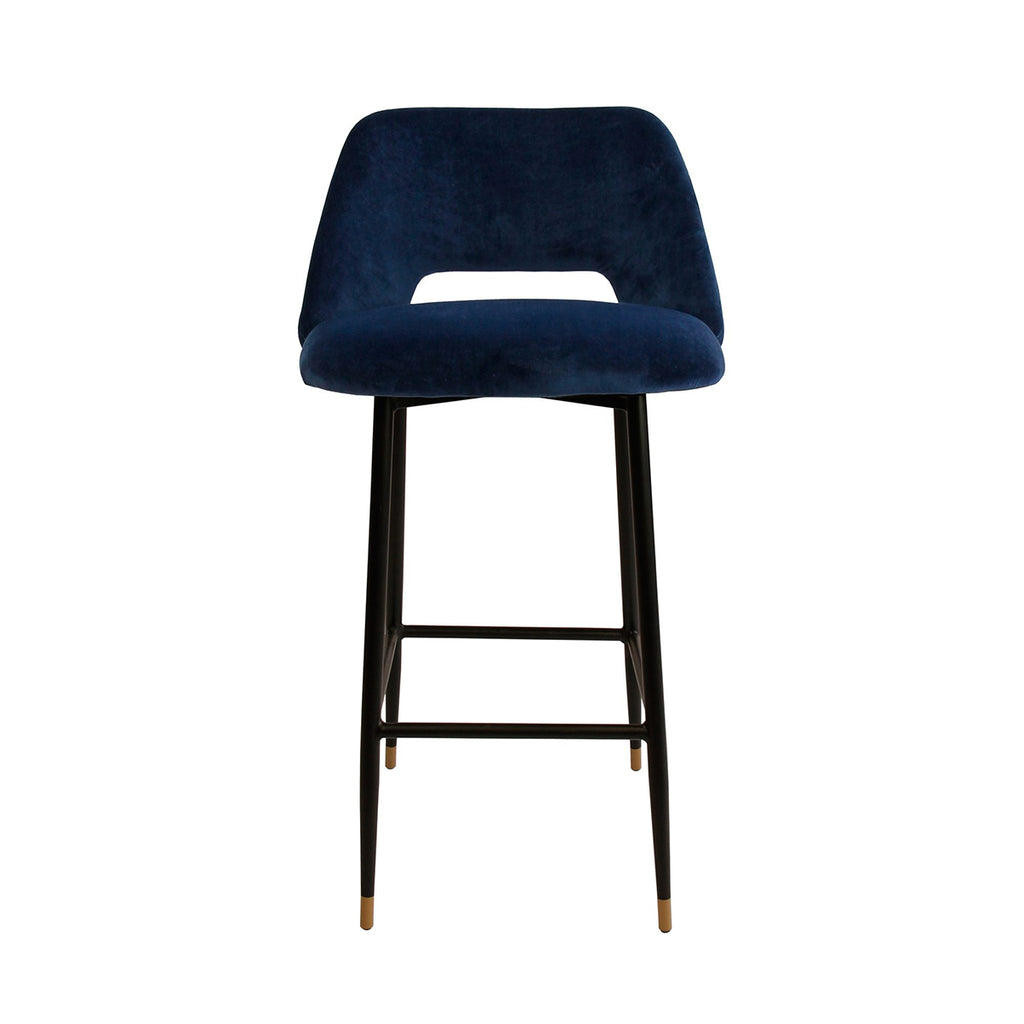 Capri Bar Stool - Navy Velvet