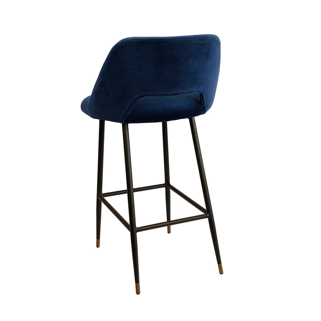 Capri Bar Stool - Navy Velvet