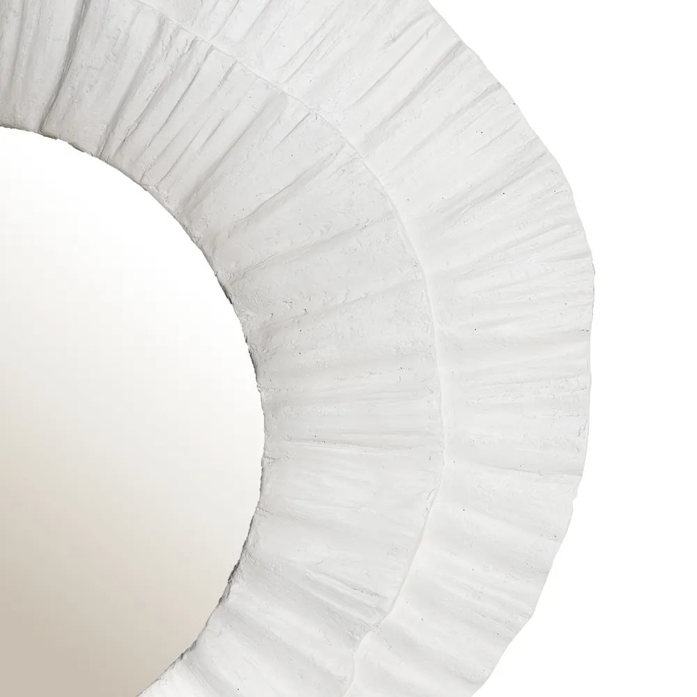 Corfu Round Wall Mirror - White