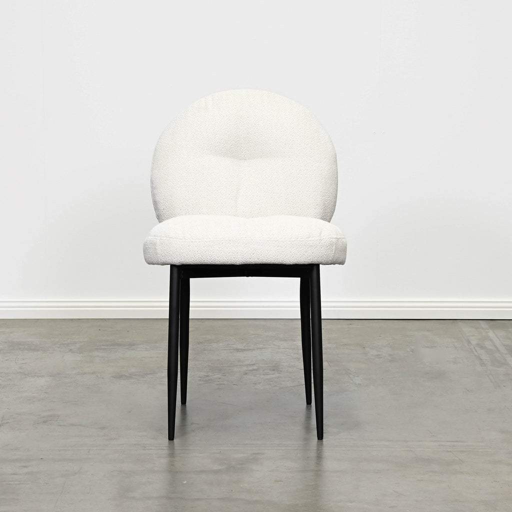 Como Dining Chair - White Gusto – Black Leg