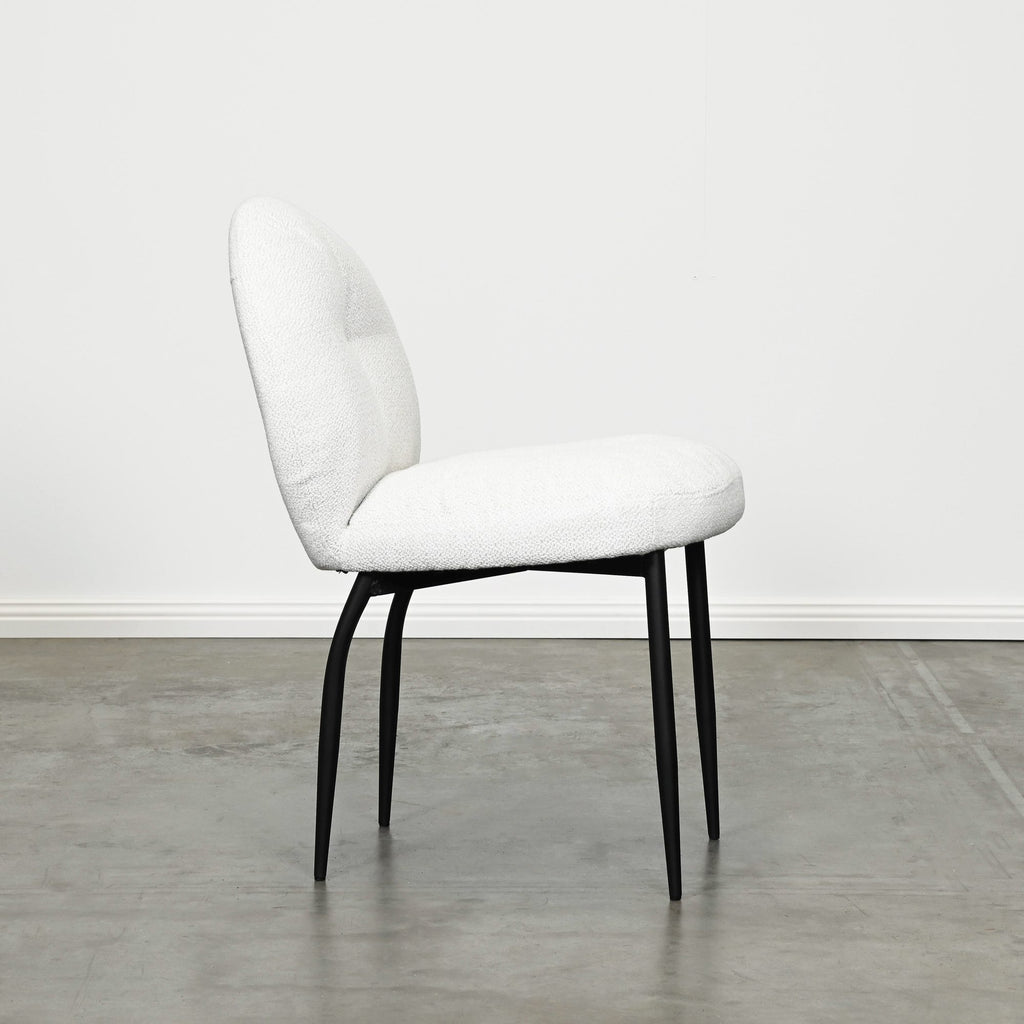 Como Dining Chair - White Gusto – Black Leg