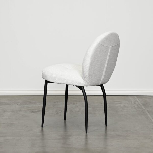 Como Dining Chair - White Gusto – Black Leg