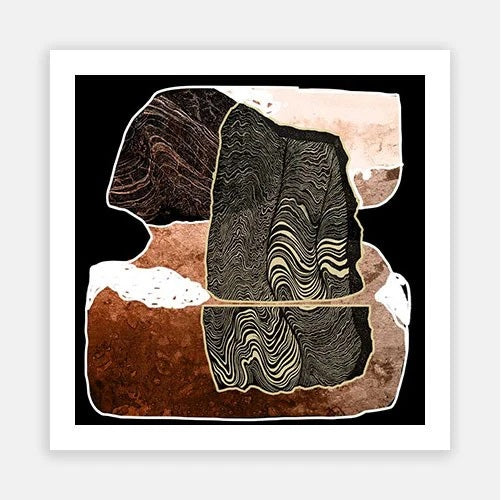 Desert Stream Terracotta Abstract Wall Art