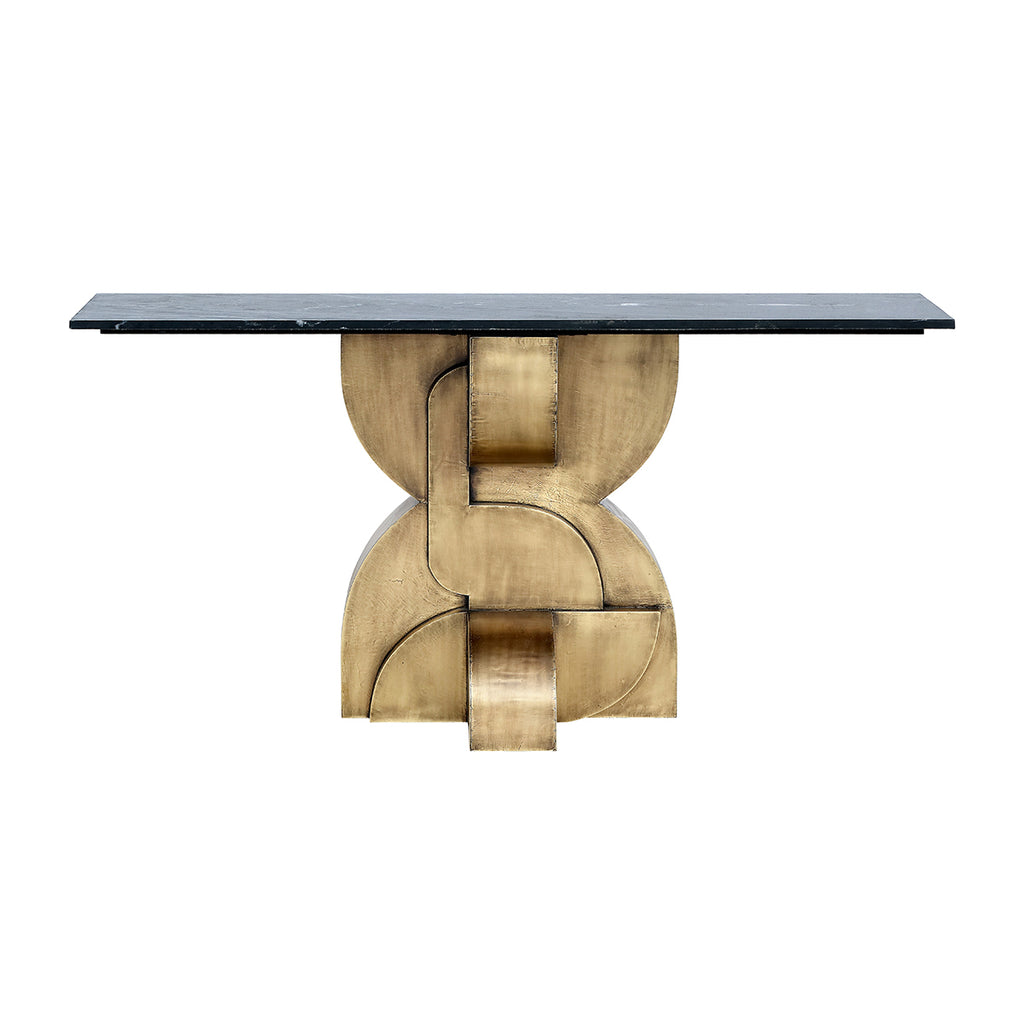 DeCaprio Brass Console Table 