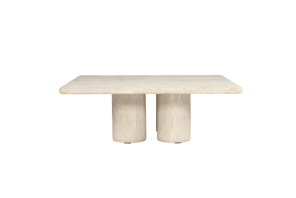 Enzo Travertine Square Coffee Table