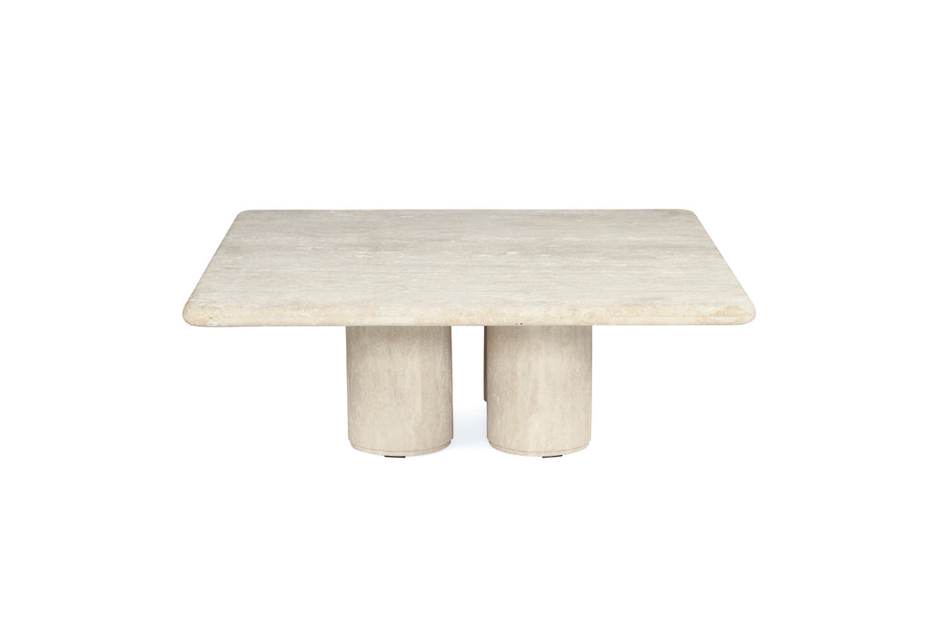 Enzo Travertine Square Coffee Table