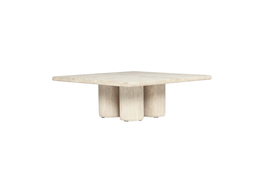 Enzo Travertine Square Coffee Table