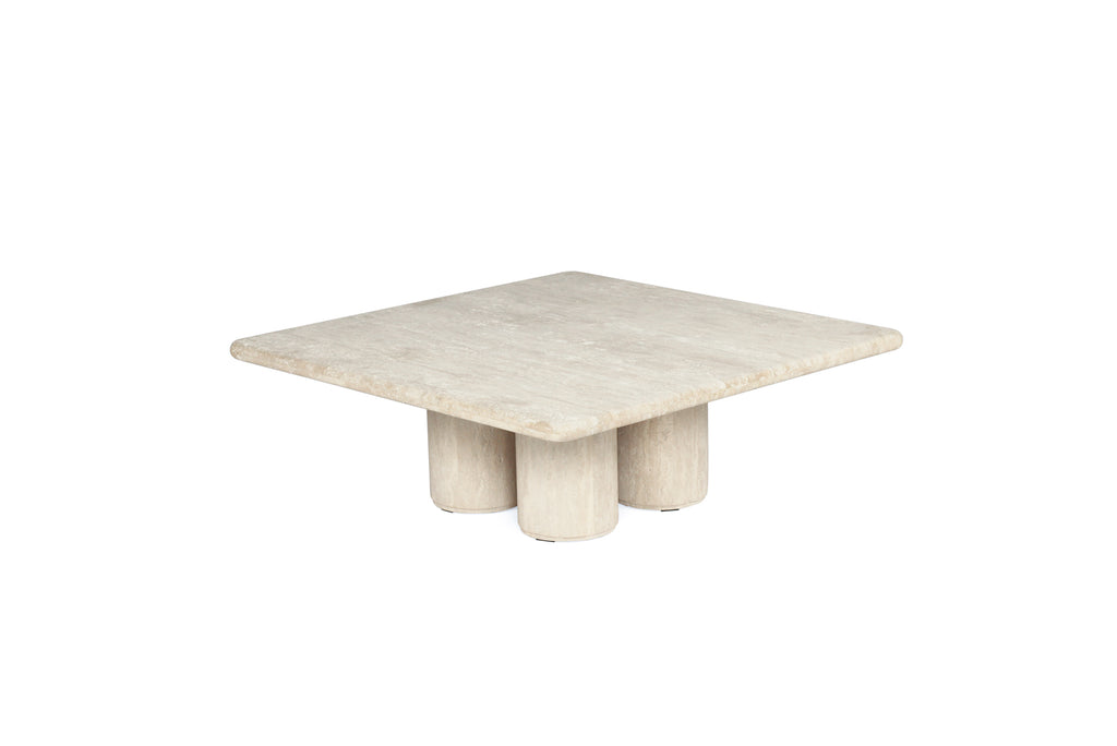 Enzo Travertine Square Coffee Table