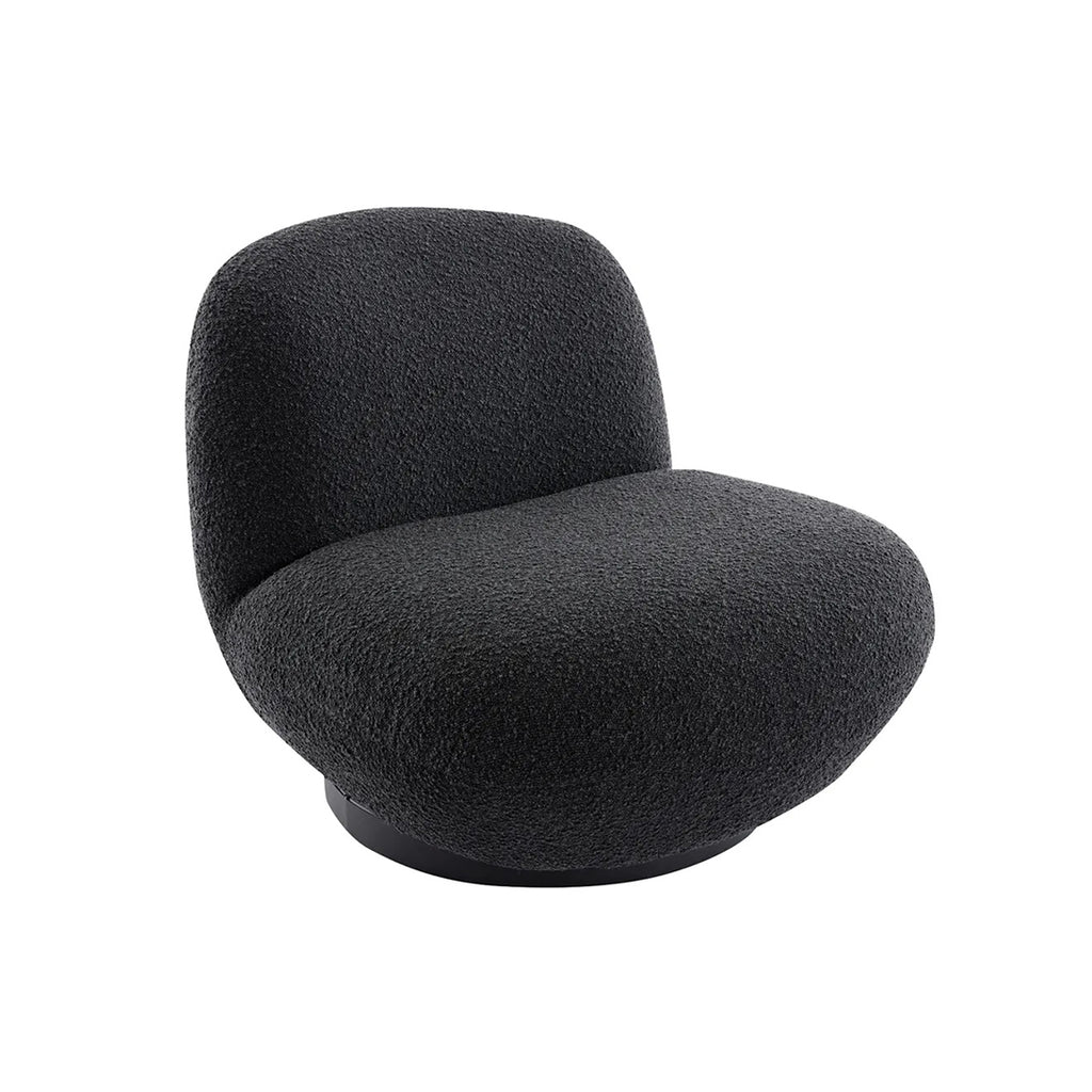 Felicity Swivel Occasional Chair - Black Onyx Boucle