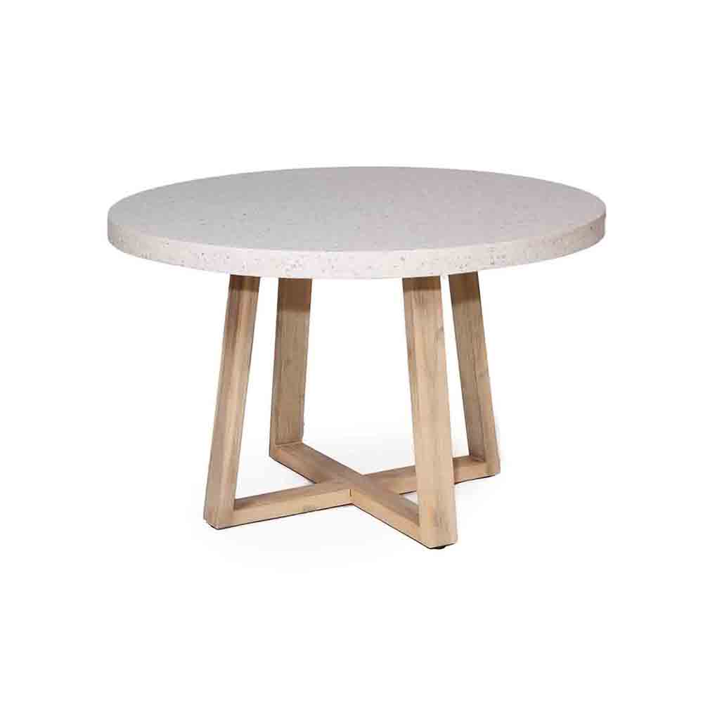 Fiona 120 cm Round Dining Table - white wash