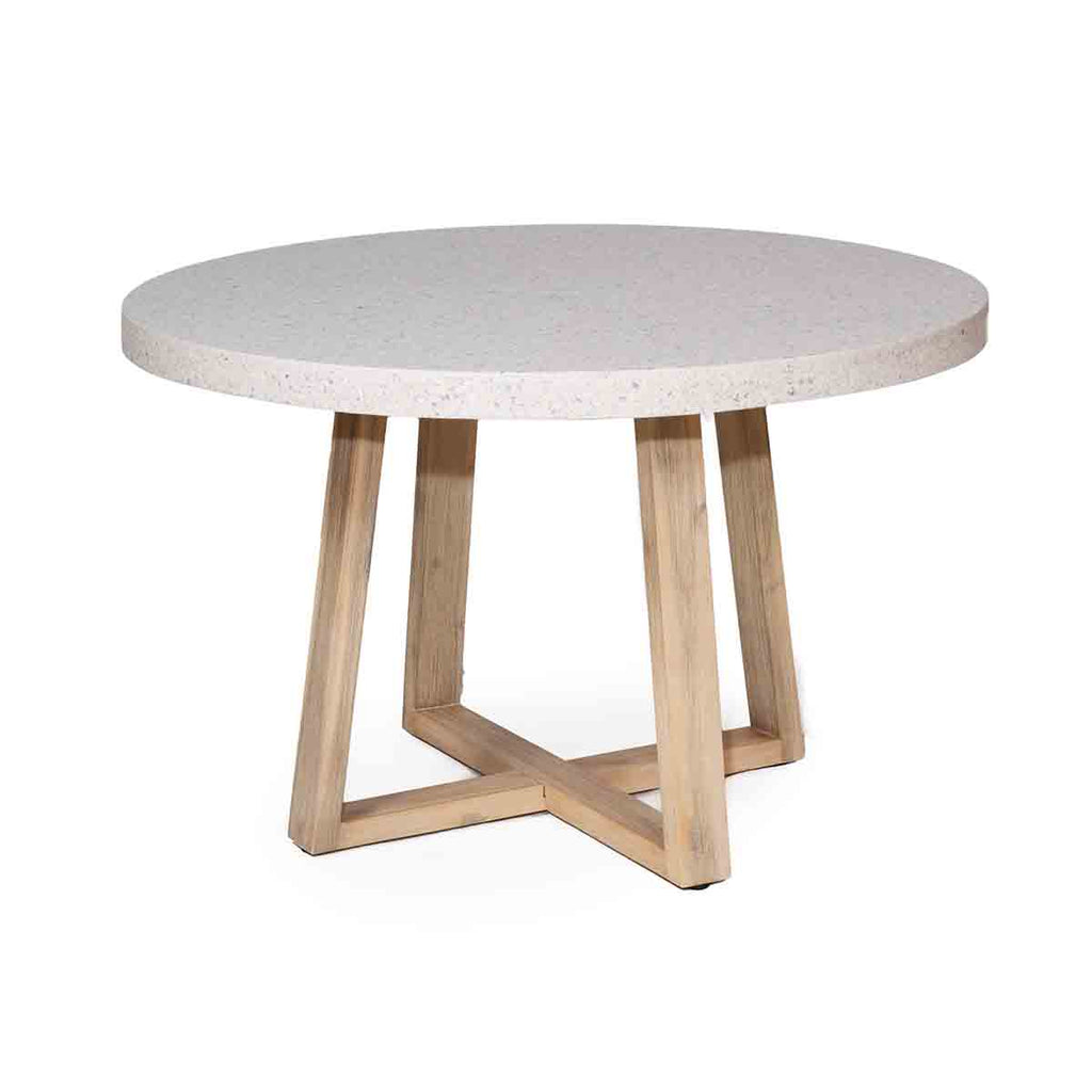 Fiona 120 cm Round Dining Table - white wash