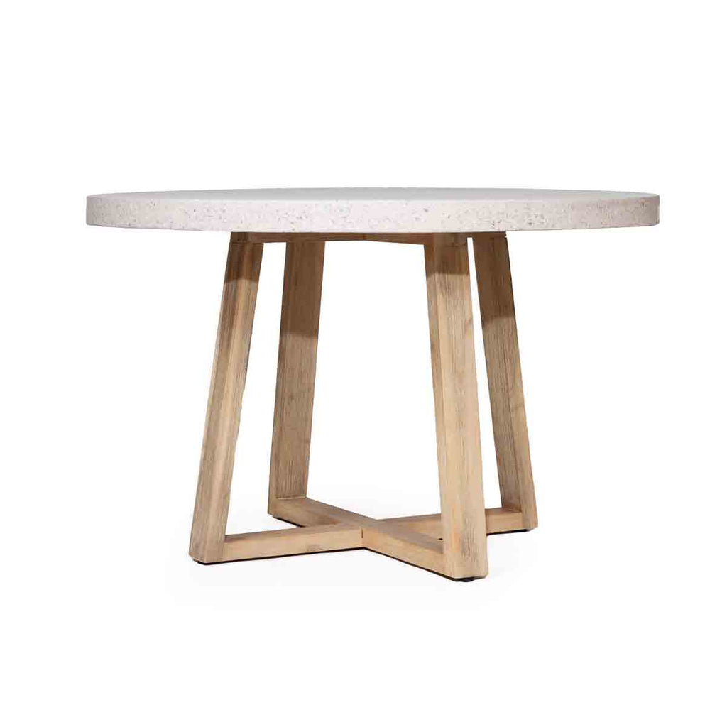 Fiona 120 cm Round Dining Table - white wash