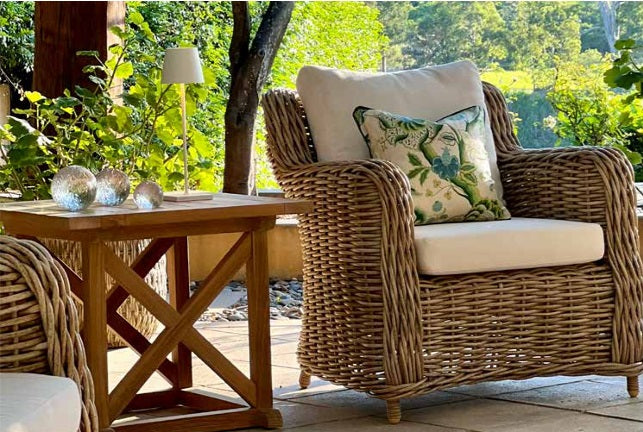 Harrison Rattan Outdoor Lounge Chair - Natural