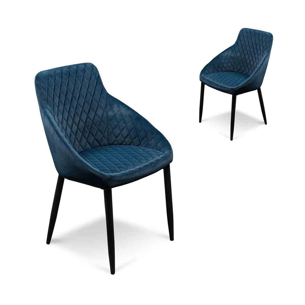 Haven Dining Chair Navy Velvet - Set of 2