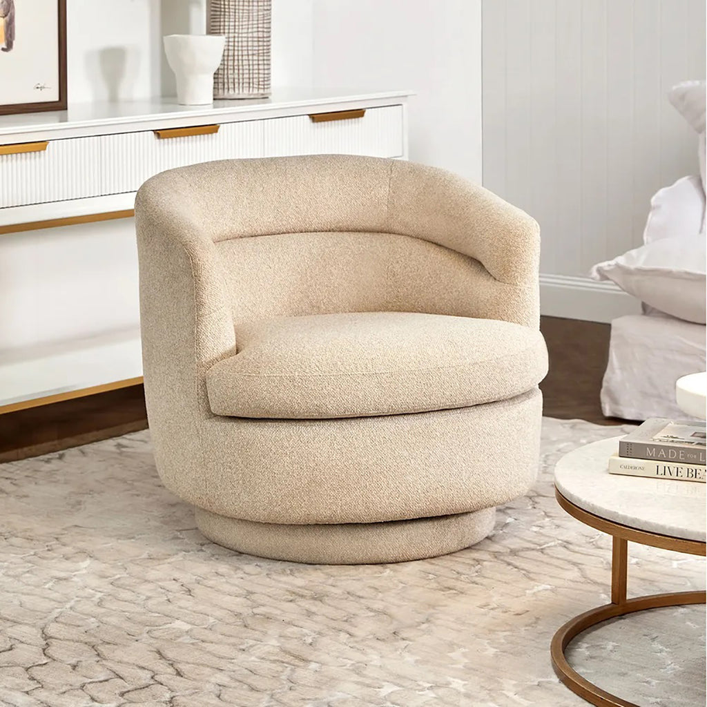 Holly Swivel Armchair - Natural