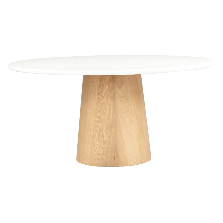 Jonah White Top Round Dining Table