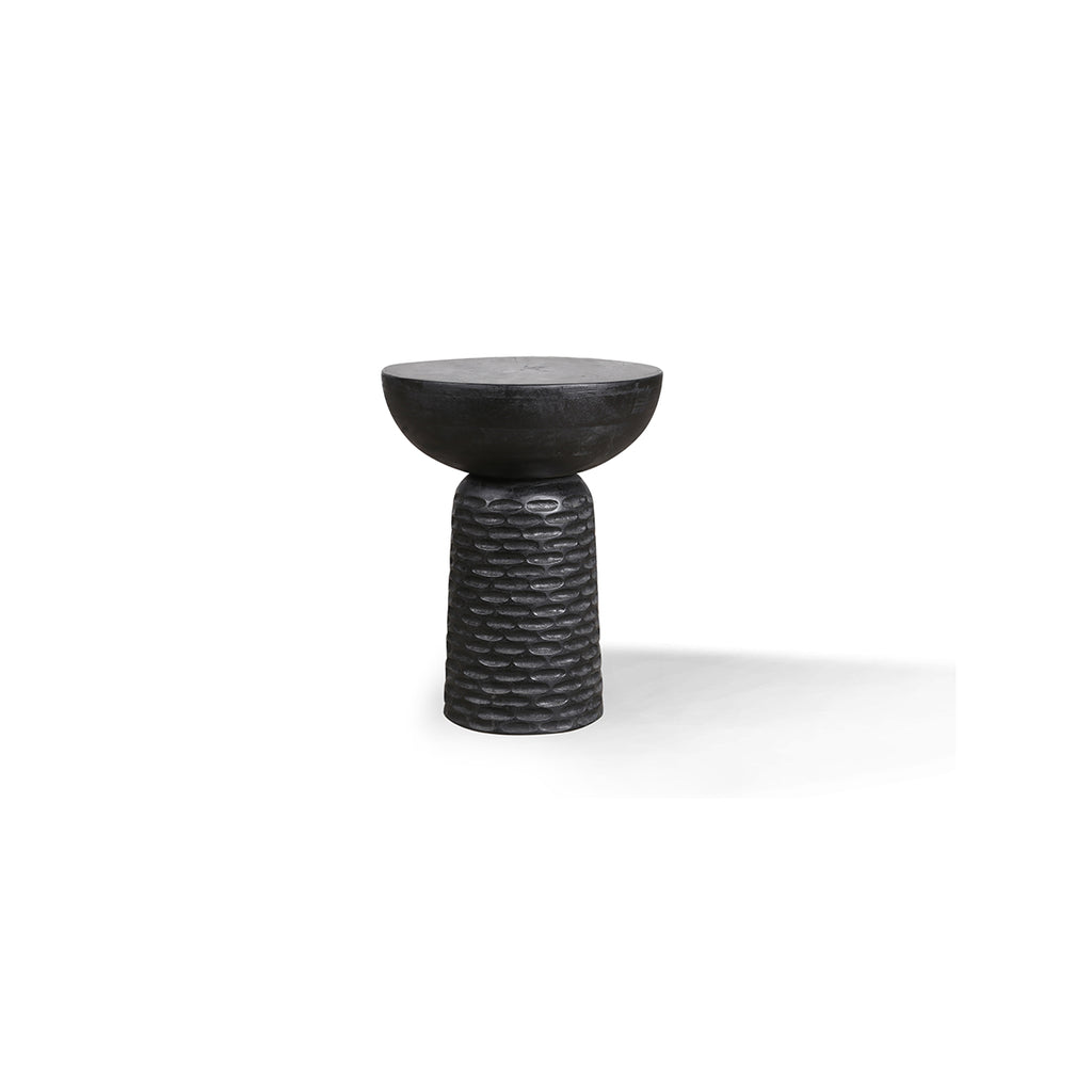 Udaipur Half Moon Black Side Table