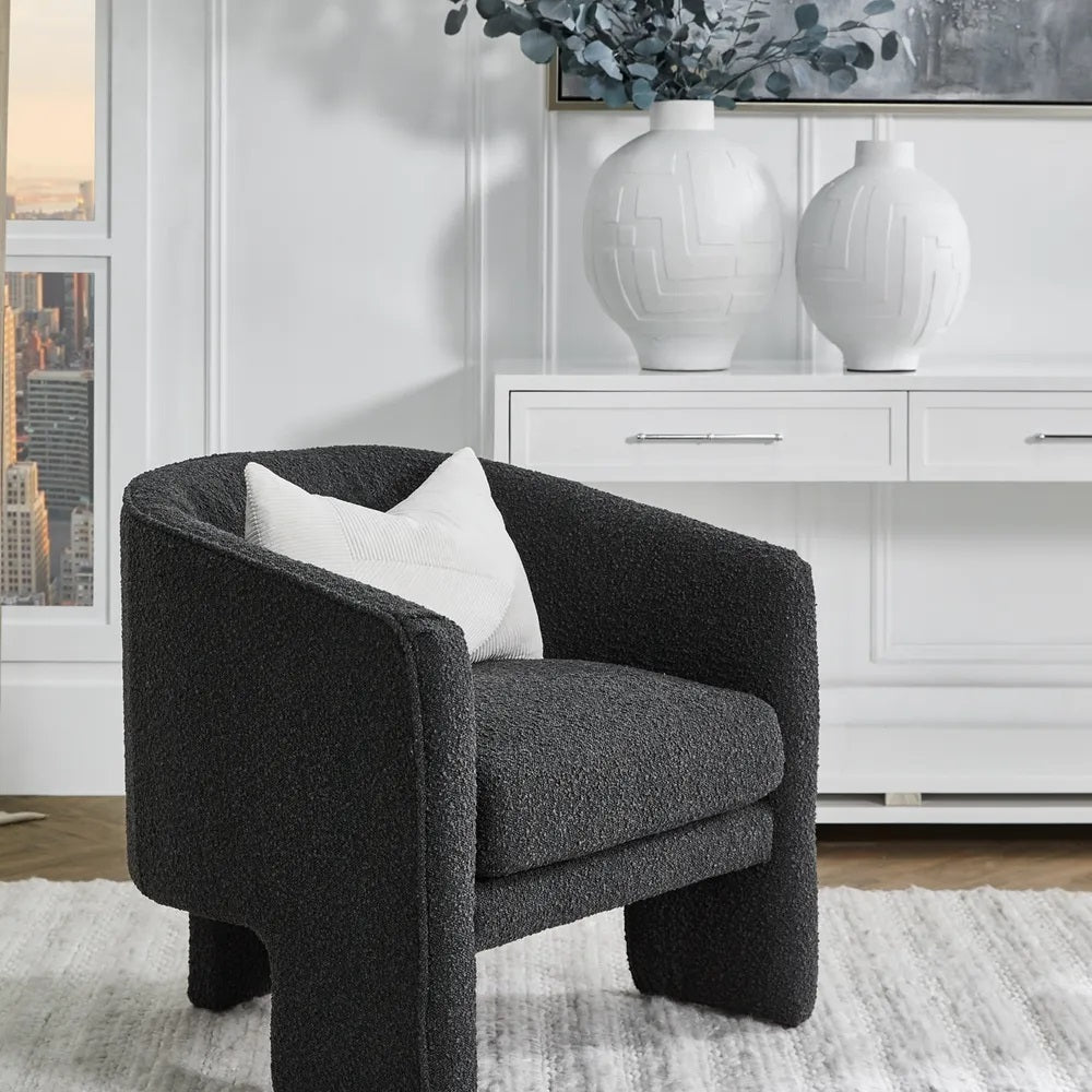 Koko Occasional Chair - Black Boucle