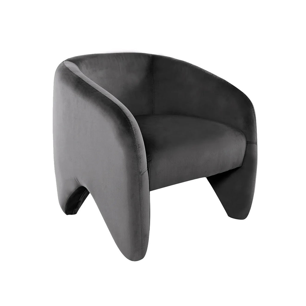 Maine Arm Chair - Charcoal Velvet