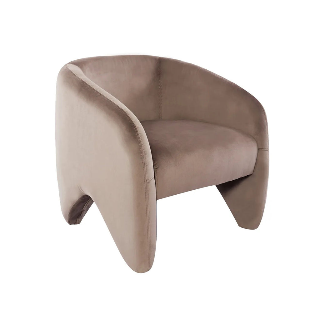 Maine Arm Chair - Taupe Velvet