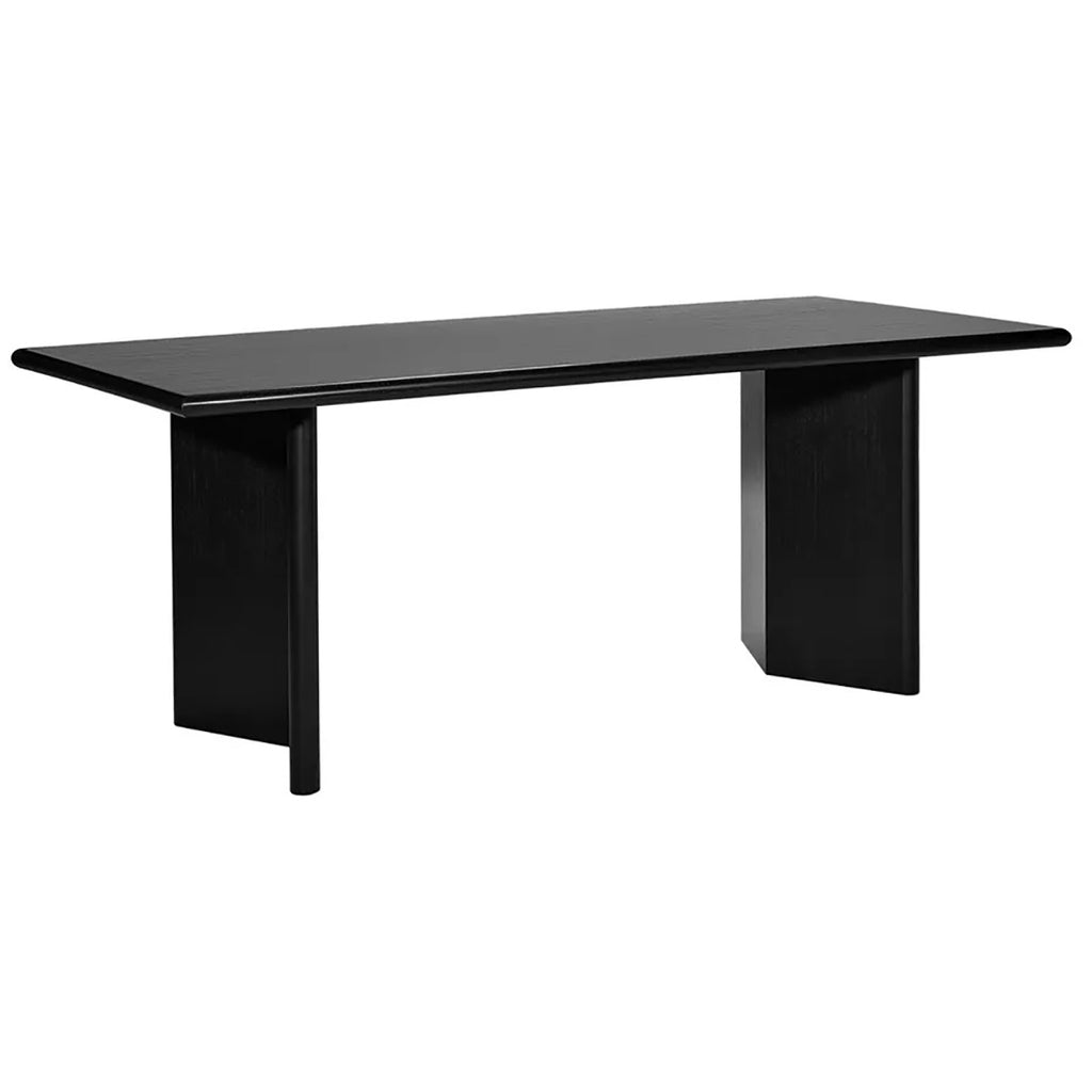 Montauk Black Rectangle Dining Table 2m