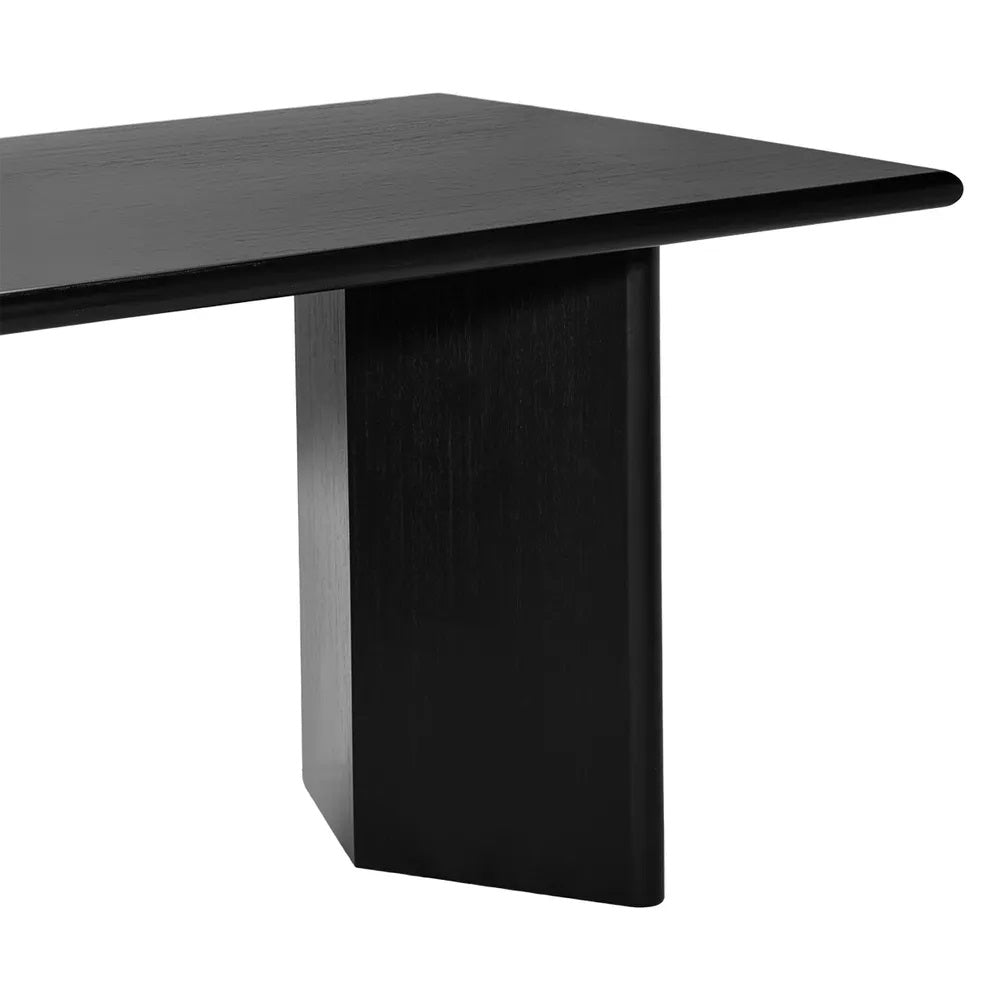 Montauk Black Rectangle Dining Table 2m