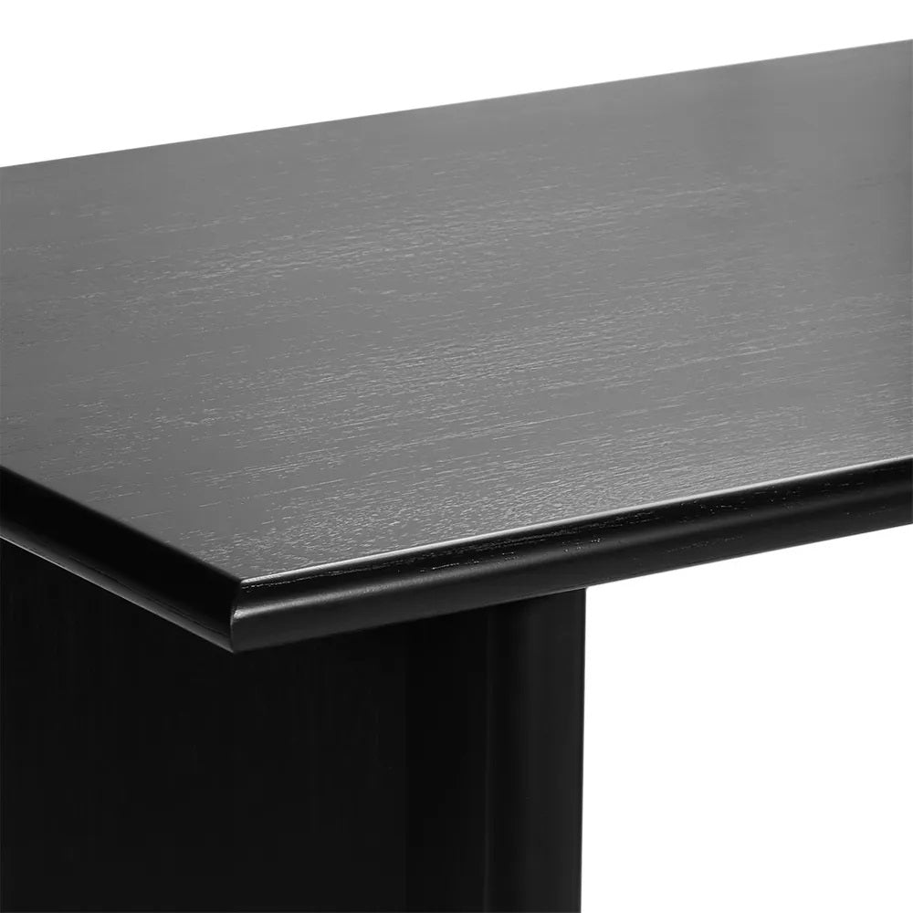 Montauk Black Rectangle Dining Table 2m