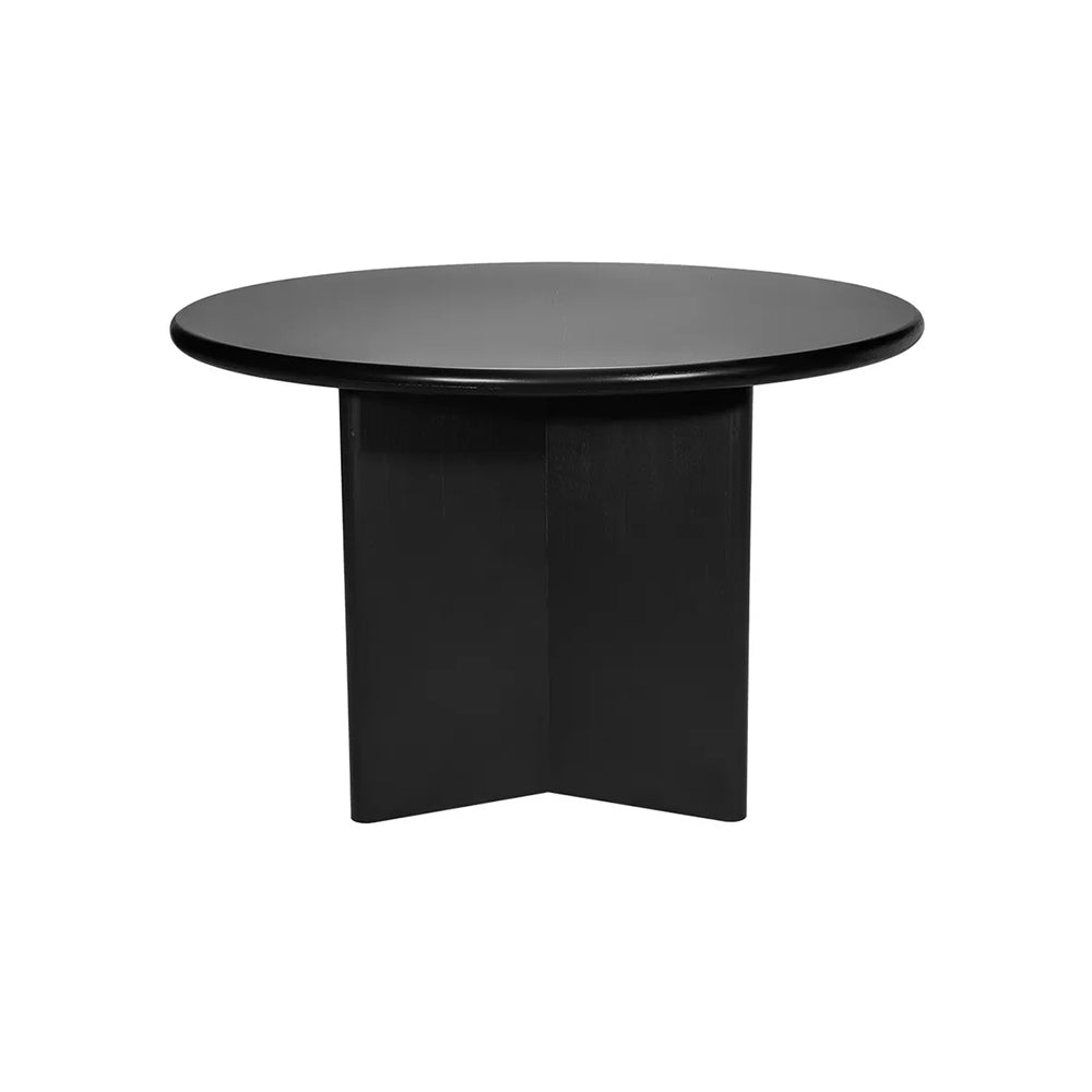 Montauk Black Round Dining Table 1.2m