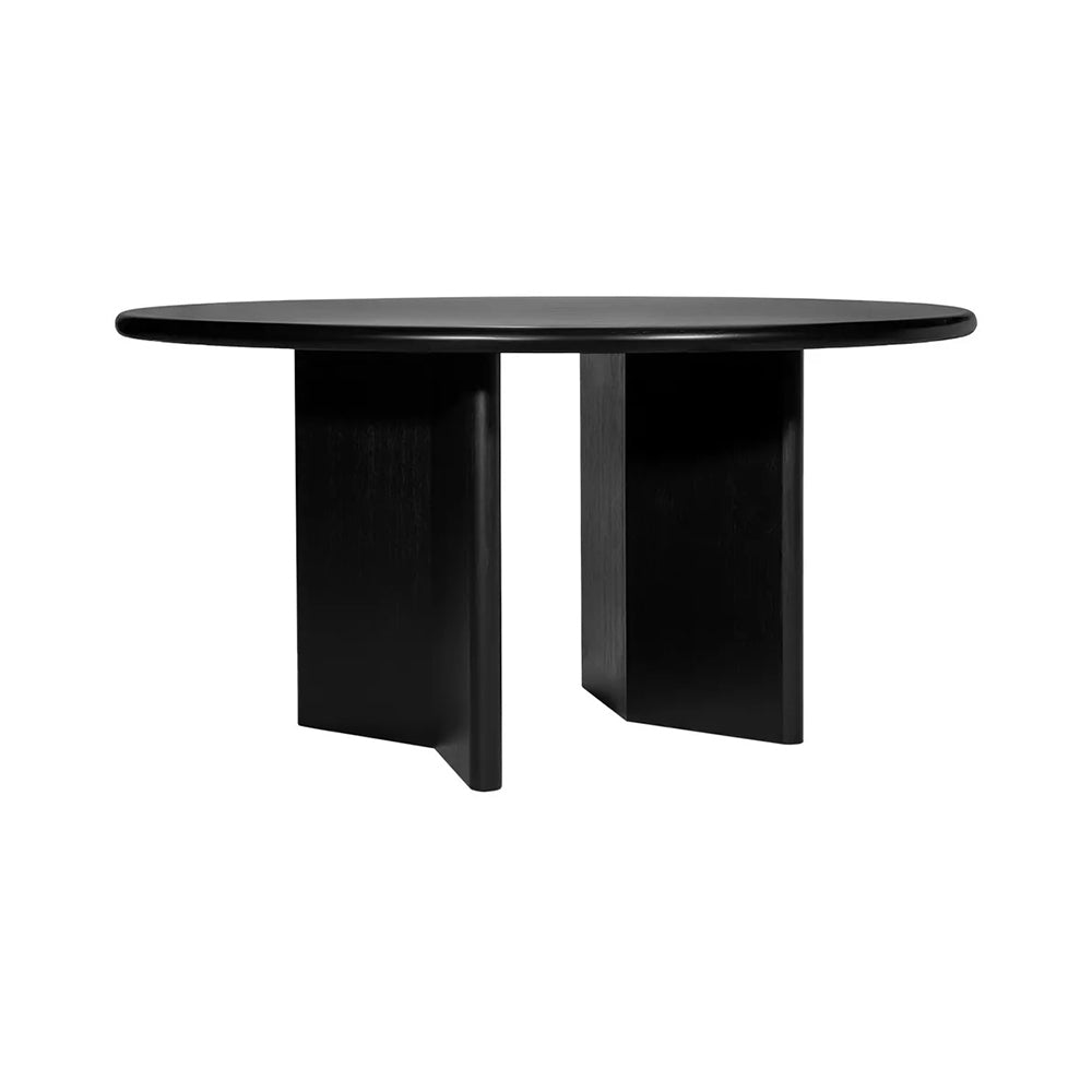 Montauk Black Round Dining Table 1.5m