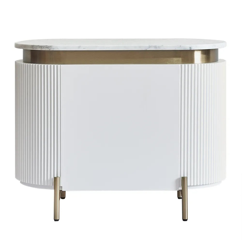 Monte Carlo Large Bedside Table - White