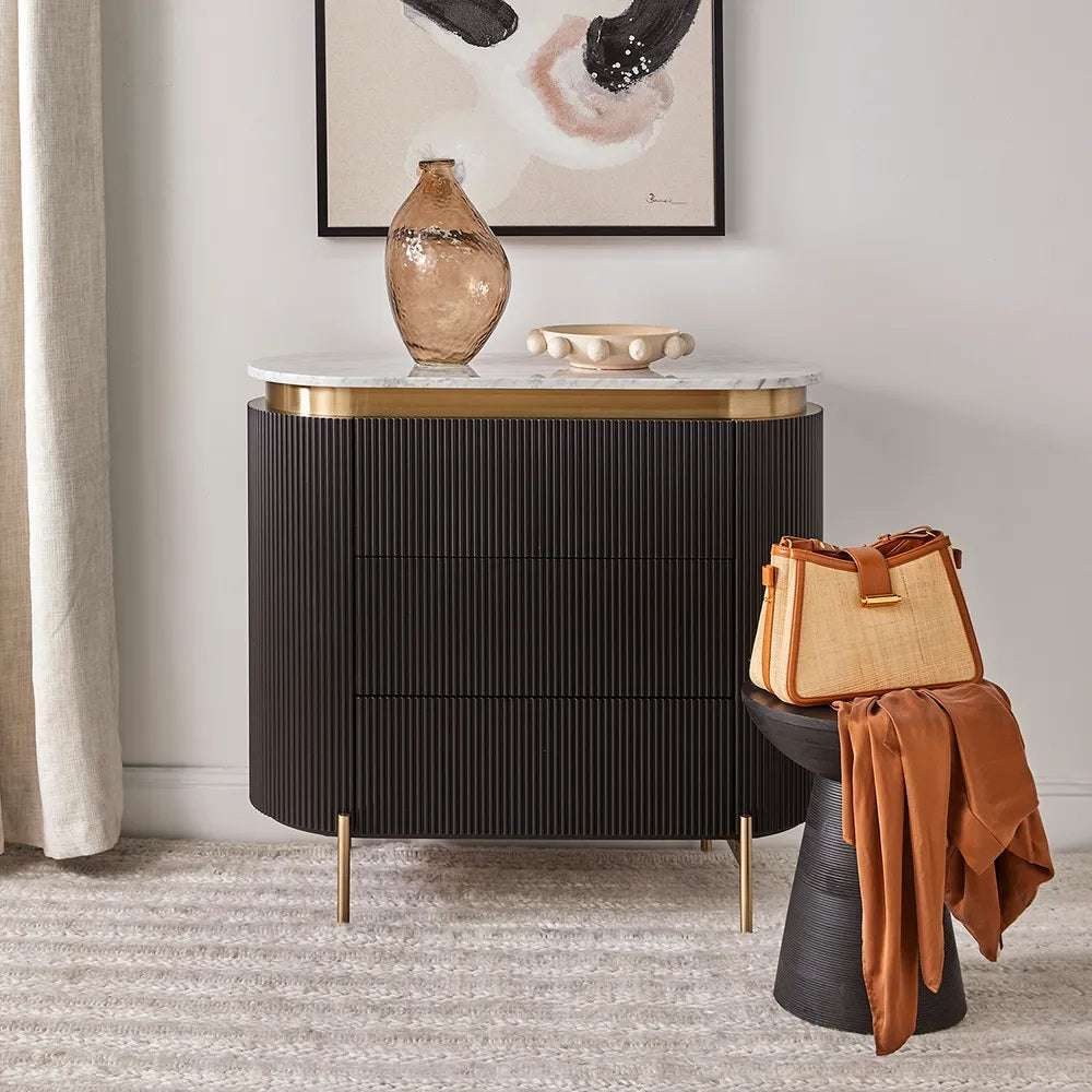 Monte Carlo 3 Drawer Chest - Black