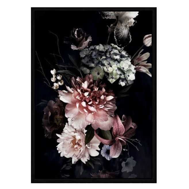 Mystic Night Floral Wall Art