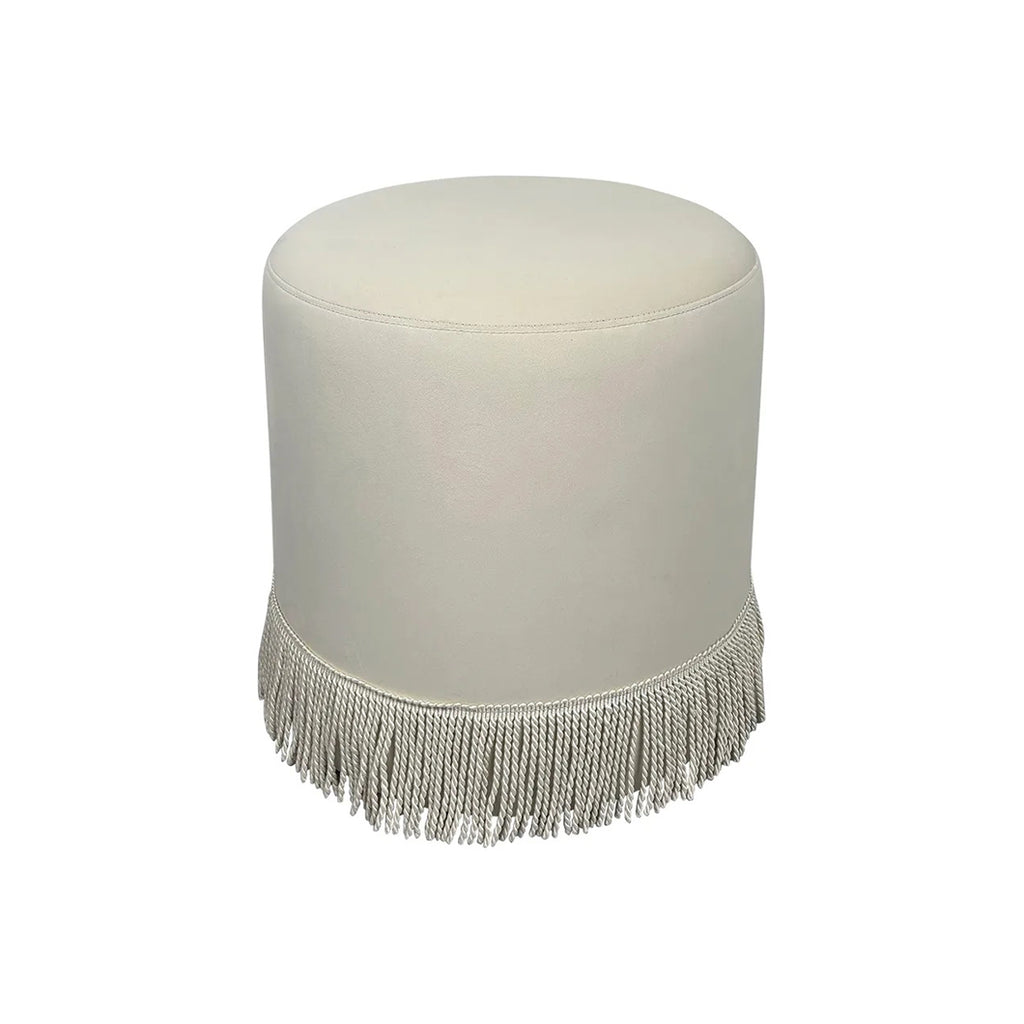 Nemi Stool - Ivory Velvet