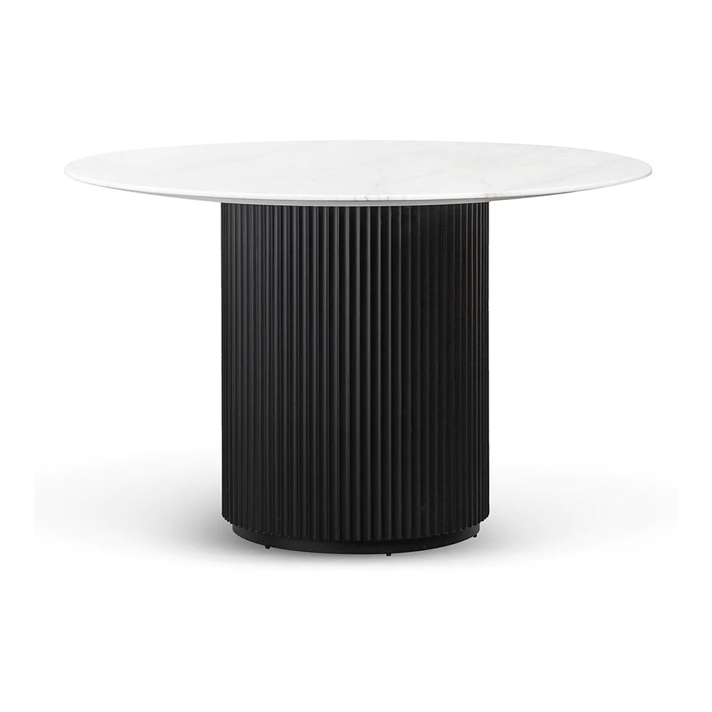 Odessa Black & White Marble Dining Table